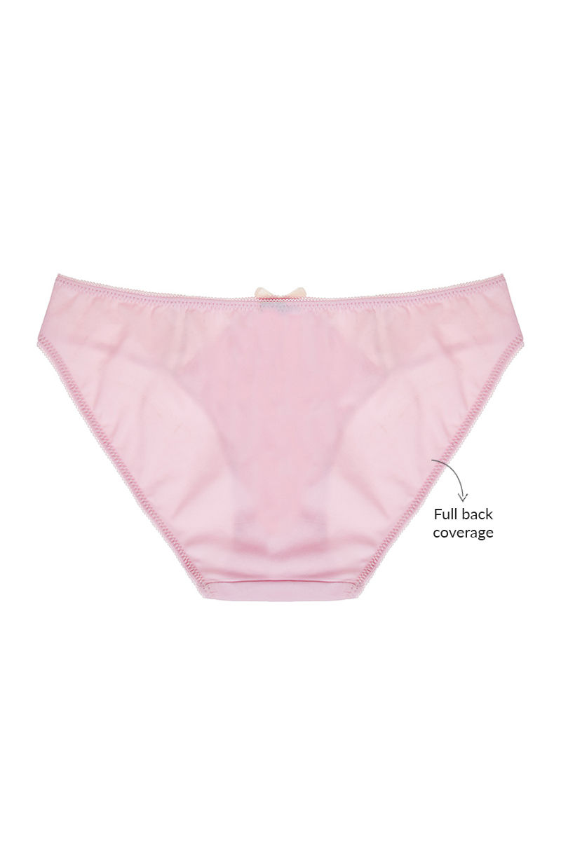 Buy Zivame Lace Kissed Padded Underwired Bra and Low Rise Thong Panty Set-Pink  at Rs.1690 online