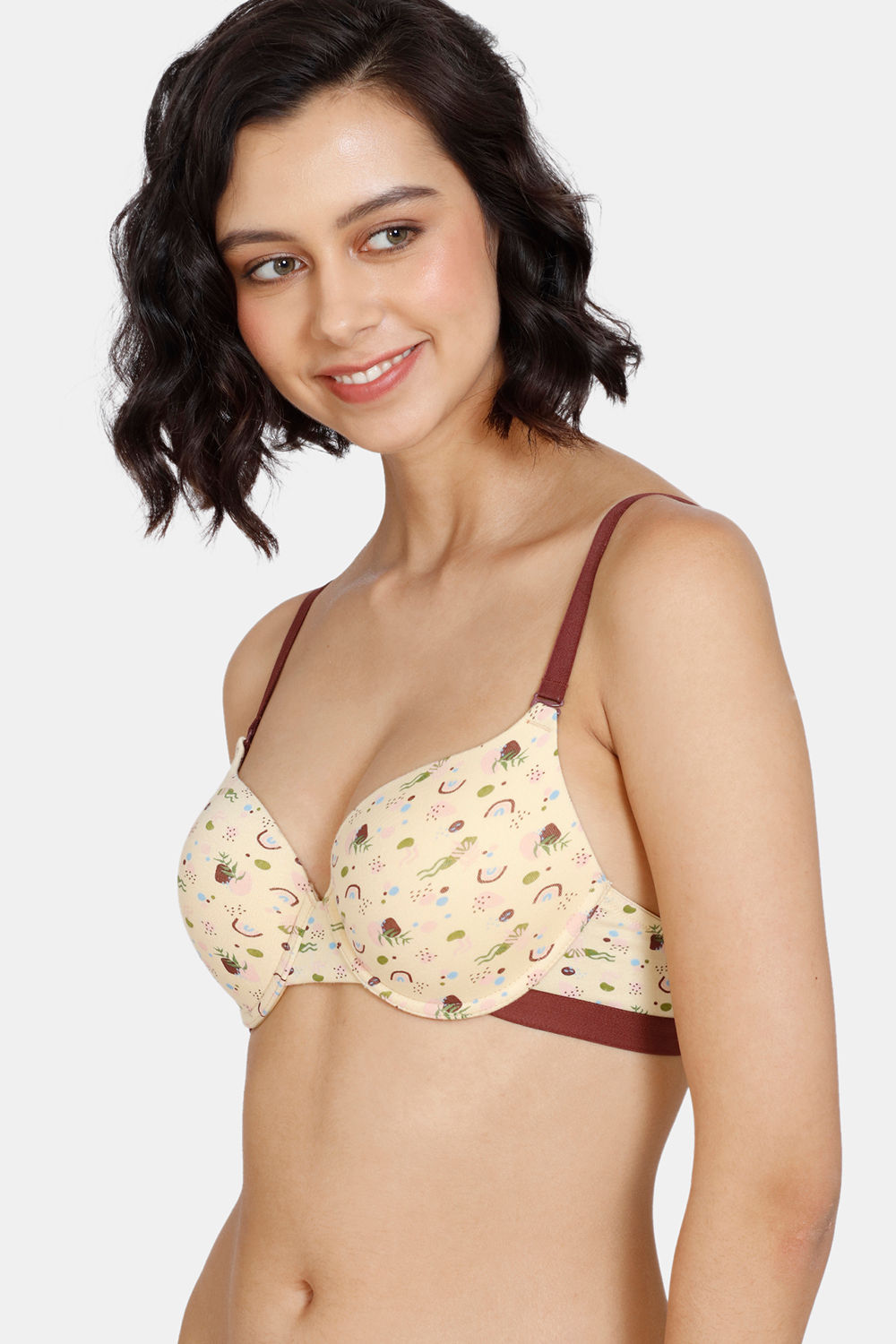 Buy Zivame Luxe Lace Strapless Bra with Hipster Panty- White at Rs.1690  online