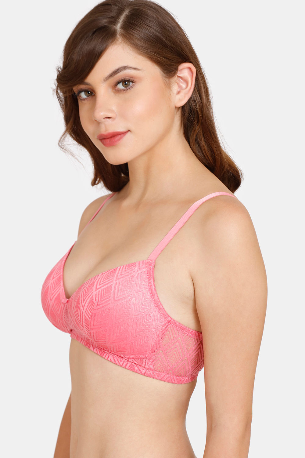 Buy Rosaline Padded Non-Wired 3/4th Coverage Lace Bra (Pack of 2) - Flower  Blue at Rs.686 online