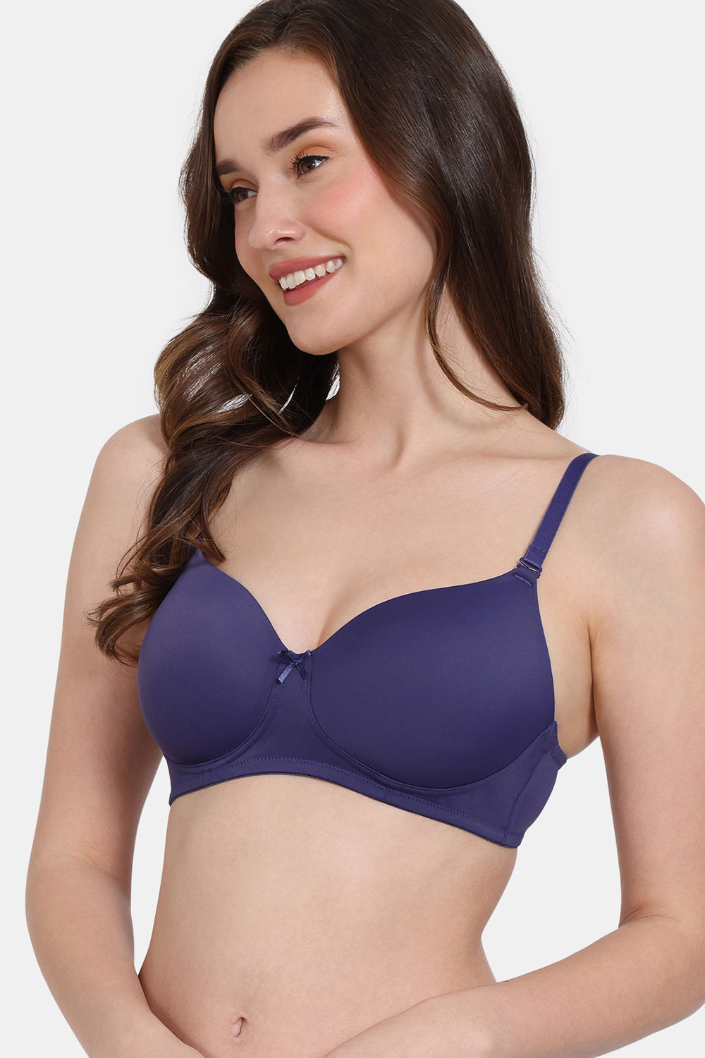 Susa 8139-343 Sapphire Blue Embroidered Padded Non-Wired Soft Bra