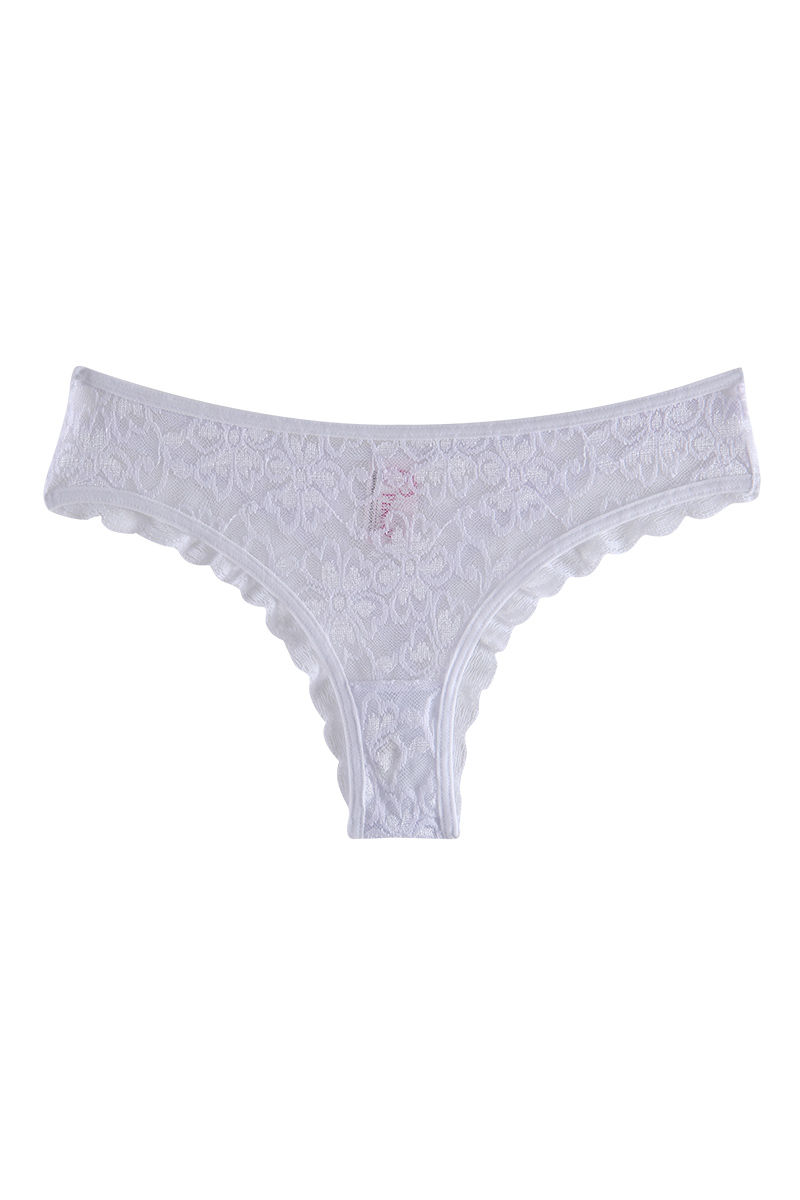 Buy Zivame All That Lace Padded Bra with Low Waist Cheeky Panty- White at  Rs.1990 online