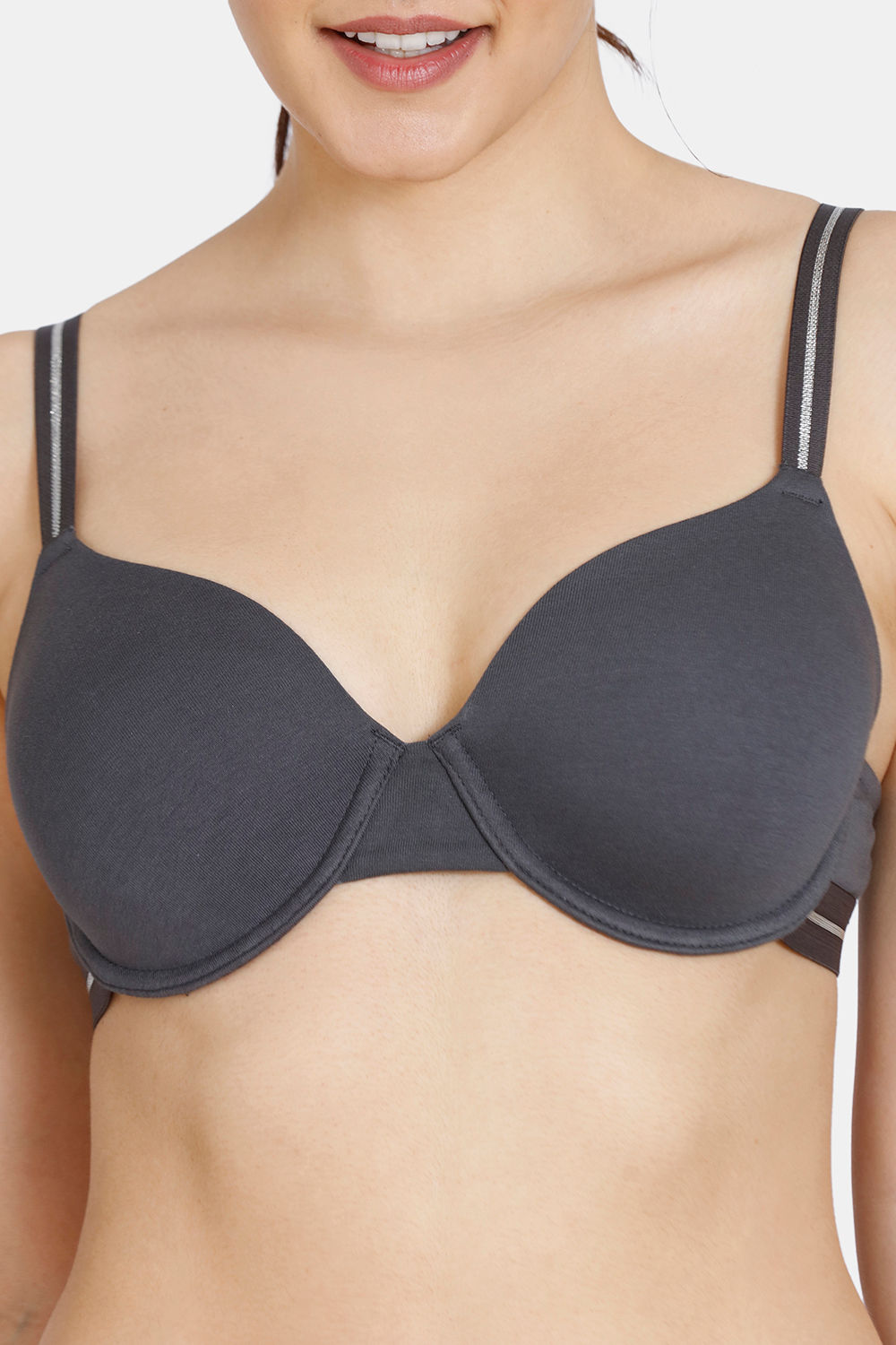 Buy Padded Non-Wired Full Cup Heart Print T-shirt Bra With Mid Waist Heart  Print Hipster Panty in White Online India, Best Prices, COD - Clovia -  BP1407A18