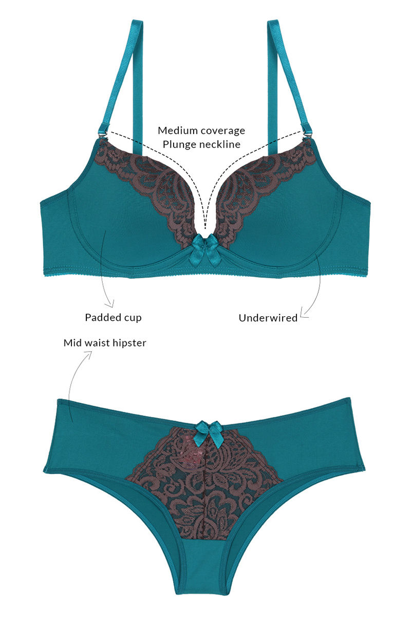 Buy Zivame Beautiful Neckline Medium Coverage Multiway Bra-Jade Online