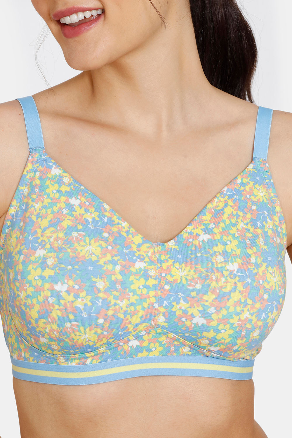 Buy Zivame Desi Kitsch Double Layered Non Wired 3-4Th Coverage Maternity Bra  - Mellow Yellow online