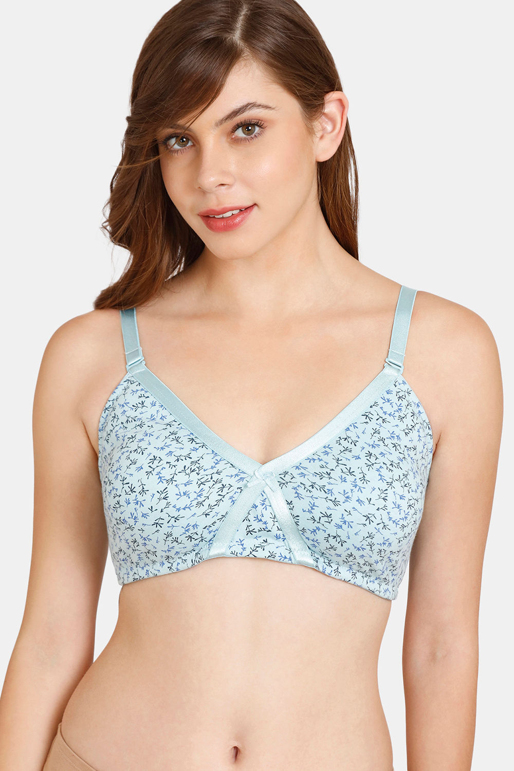 Buy Rosaline Everyday Double Layered Non Wired 3/4th Coverage T-Shirt Bra ( Pack of 2) - Purple Salmon at Rs.525 online