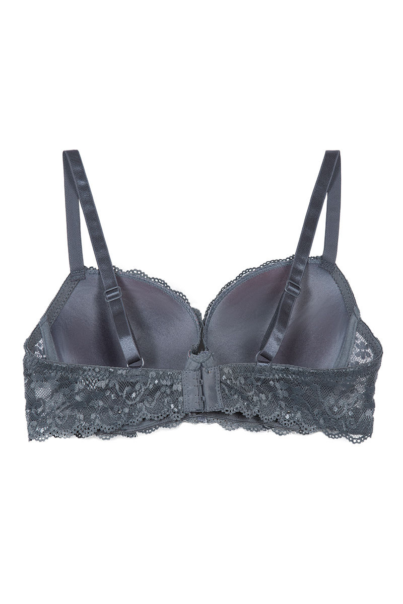 Buy Zivame Watch Your Back Floral Lace Padded Front Open Bra- Black at  Rs.1195 online