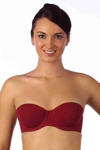 Buy Triumph Smooth Demi Cup Strapless Wirefree Multiway Bra-Red at Rs.1299  online