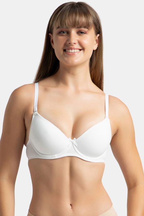 Buy Zivame White Solid Underwired Lightly Padded T Shirt Bra - Bra for  Women 2298982