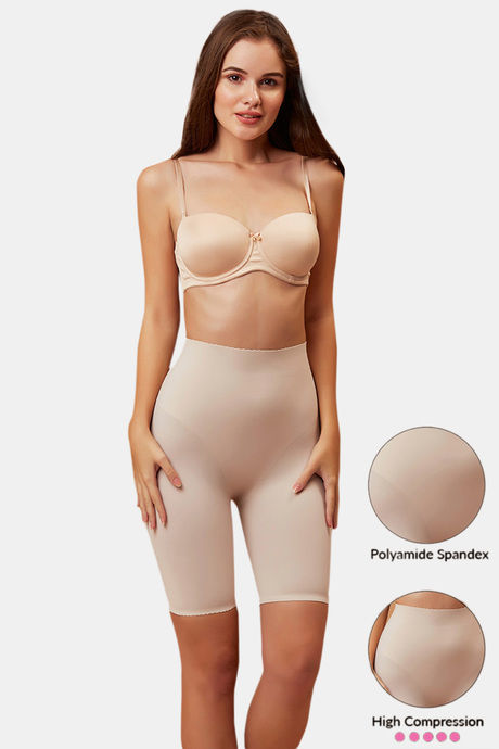 Buy Zivame All Day Midwaist Seamless Thigh Shaper - Skin at Rs.597 online