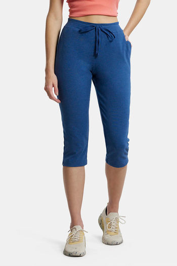 JOCKEY Women's Cotton Stretch Slim Flare Capri Pants Size 2X - Navy Blue  NWOT