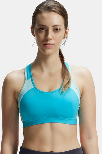 Jockey Power Back Padded Active Wirefree Sports Bra Mint