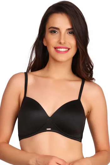 Buy Jockey Ultra Smooth Microfiber Padded Non Wired Bra-Black at Rs.949  online