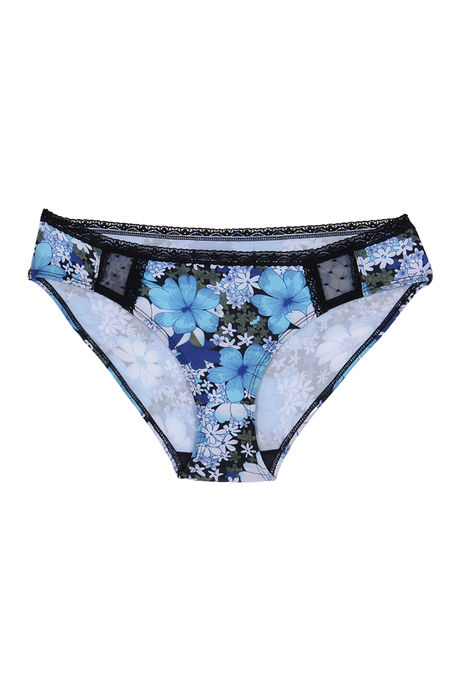 Buy Zivame Ultra Soft Bold Floral Low Rise Bikini Brief BlackPO2