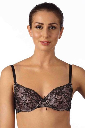 Triumph Mesh Overlay Padded Underwire Push Up Bra