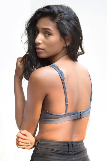 Buy Zivame Made to layer Satin Scallop Lace Bralette-Dark Grey at