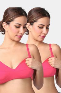 Buy Morph Maternity Non Padded Non Wired Maternity Bras (Pack of 2) - Dark Pink
