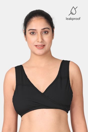 Buy Morph Non Padded Non Wired Full Coverage Maternity / Nursing Bra (Pack  of 2) - Black White at Rs.1390 online