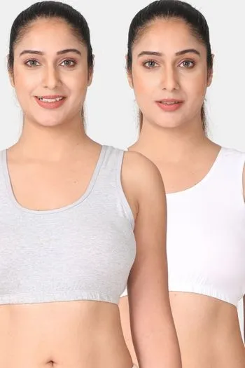 Buy Adira Single Layered Non Wired Full Coverage Bralette - White Grey at  Rs.998 online
