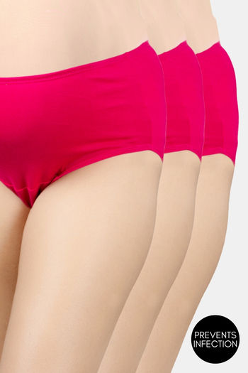 Buy Morph High Rise Full Coverage Maternity Hipster Panty (Pack of 3) - Magenta