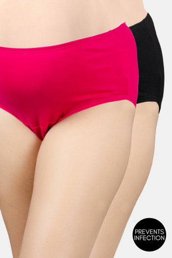 Buy Morph High Rise Full Coverage Maternity Hipster Panty (Pack of 2) - Light Pink Skin Navy Blue