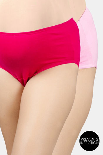 Buy Morph High Rise Full Coverage Maternity Hipster Panty (Pack of 2) - Pink
