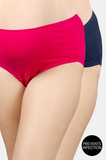 Buy Morph High Rise Full Coverage Maternity Hipster Panty (Pack of 2) - Pink Navy Blue