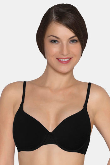 Amante Padded Wired T-Shirt Bra- Black