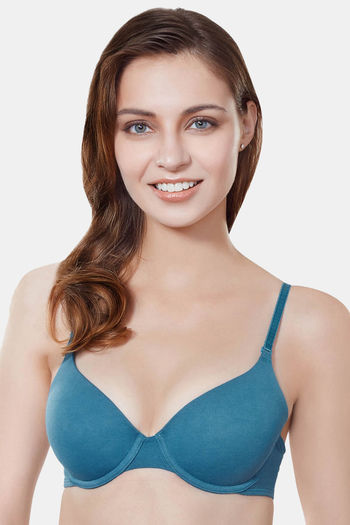 Buy Amante Padded Wired Full Coverage T-Shirt Bra - Moroccan Blue at Rs.358  online