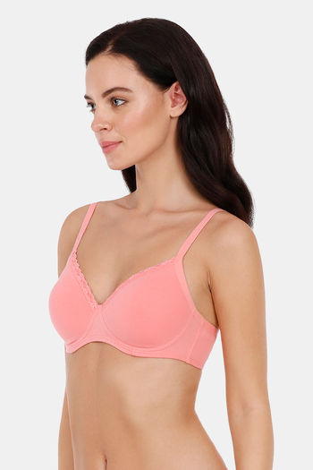 Buy Zivame Padded Wired 3/4th Coverage T-Shirt Bra - Sunshine at Rs.494  online