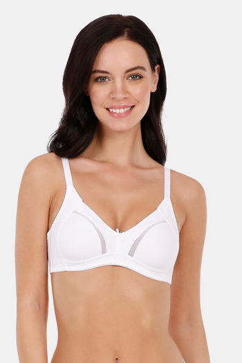 Buy Amante Single Layered Wirefree Bra- White at Rs.695 online