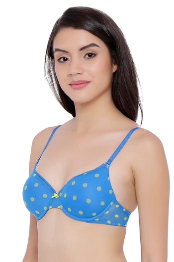 Buy Amante Lightly Padded Wired Full Coverage Bra - Blue at Rs.895