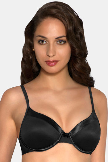 Full coverage Sweetheart neckline padded wired bra with Medium