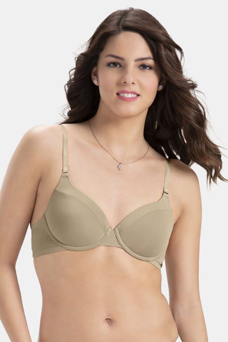 Amante Padded Wired Full Coverage T-Shirt Bra - Beige