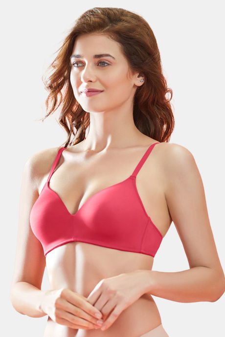 Buy Amante Padded Wired Full Coverage T-Shirt Bra - Cerise at Rs.598 online
