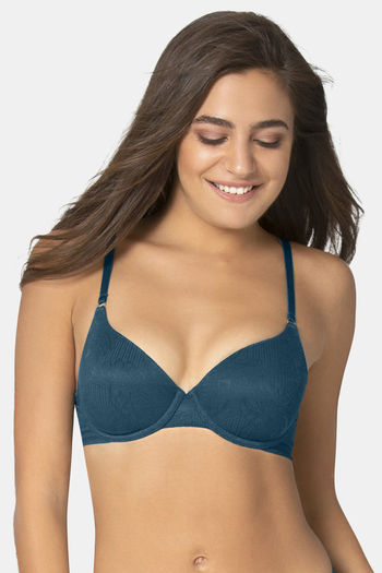 Amante Padded Wired Full Coverage T-Shirt Bra - Green