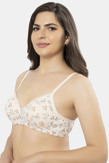 Buy Amante Padded Non Wired Full Coverage T-Shirt Bra - Cotton Bloom Print  at Rs.895 online