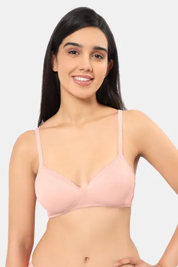Buy SOUMINIE Women's Soft Fit Cotton Dark Pink Non Padded Bra-40D at