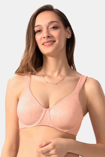 Buy Zivame True Curv Double Layered Non Wired Full Coverage Minimiser Bra -  Black at Rs.822 online