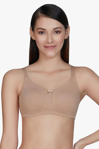 Buy Amante Double Layered Non Wired Full Coverage T-Shirt Bra - Sandalwood  at Rs.745 online