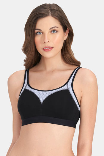 Buy Amante All Day Active Bra - Black With Eventide