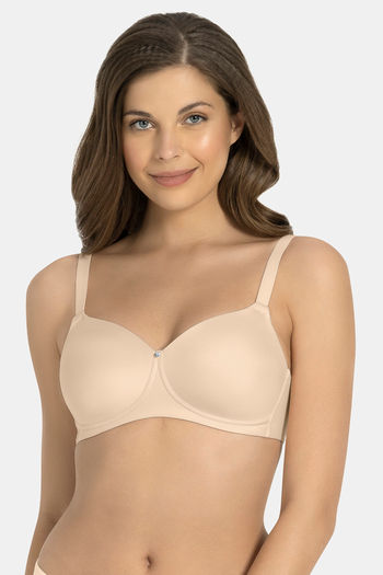 Buy Amante Padded Non Wired Full Coverage T-Shirt Bra - Almond
