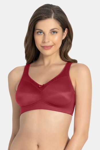 Buy Amante Single Layered Non Wired Full Coverage Super Support Bra - Black  at Rs.1395 online