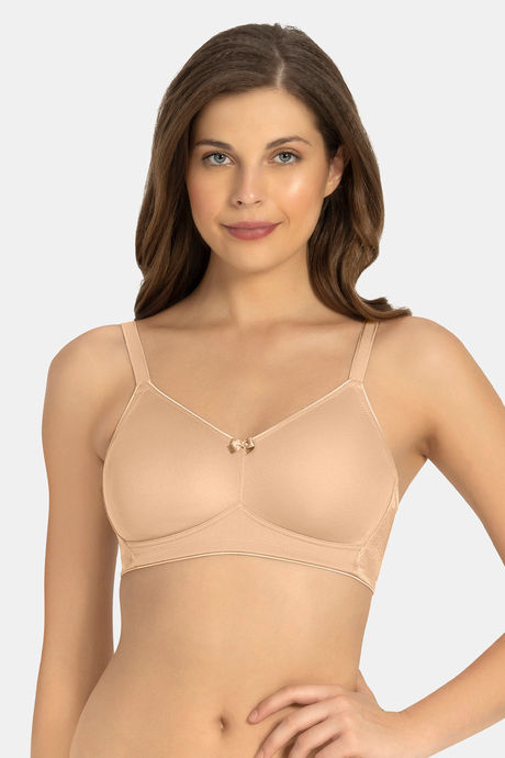 Cotton Non-Padded Non-Wired True Support Bra - Sandalwood