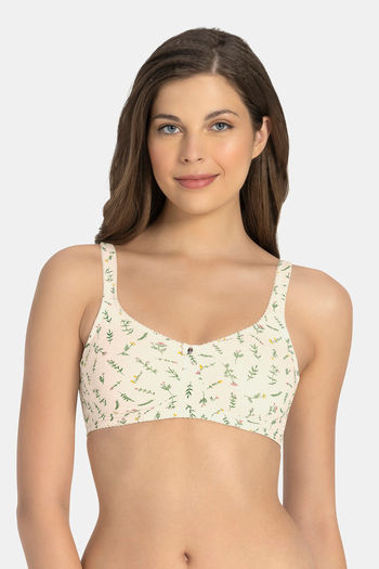 Buy Amante Magic Shaper Double Layered Non Wired Full Coverage Super Support Bra - Pearled Ivory Print