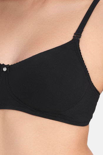 Buy Amante All Day Comfort Double Layered Non Wired Full Coverage Super  Support Bra - Black at Rs.495 online