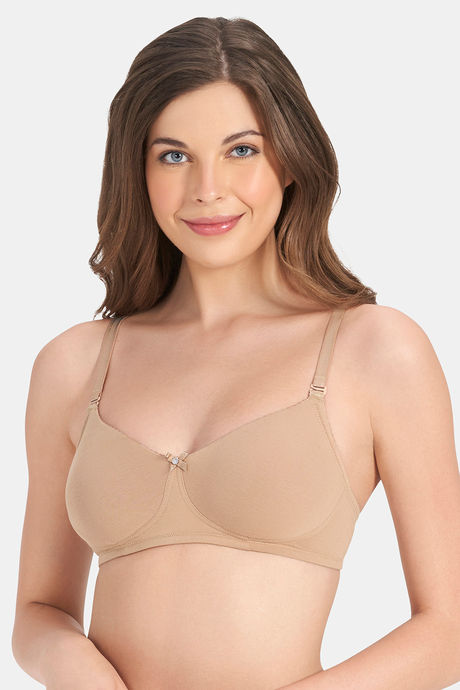 Buy Amante Double Layered Non Wired Full Coverage Support Bra - Sandalwood  at Rs.795 online