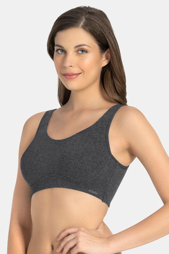 Amante All Day Lounge Double Layered Non Wired Full Coverage Cami Bra -  Dark Grey