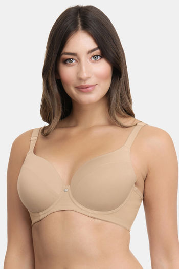 Buy Amante Padded Wired Full Coverage T-Shirt Bra - Sandalwood at