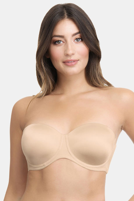 Amante Padded Wired Full Coverage Strapless Bra - Sandalwood