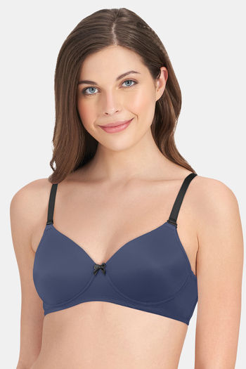 Buy Amante Smooth Dreams Padded Non Wired Full Coverage T-Shirt Bra - Insignia Blue